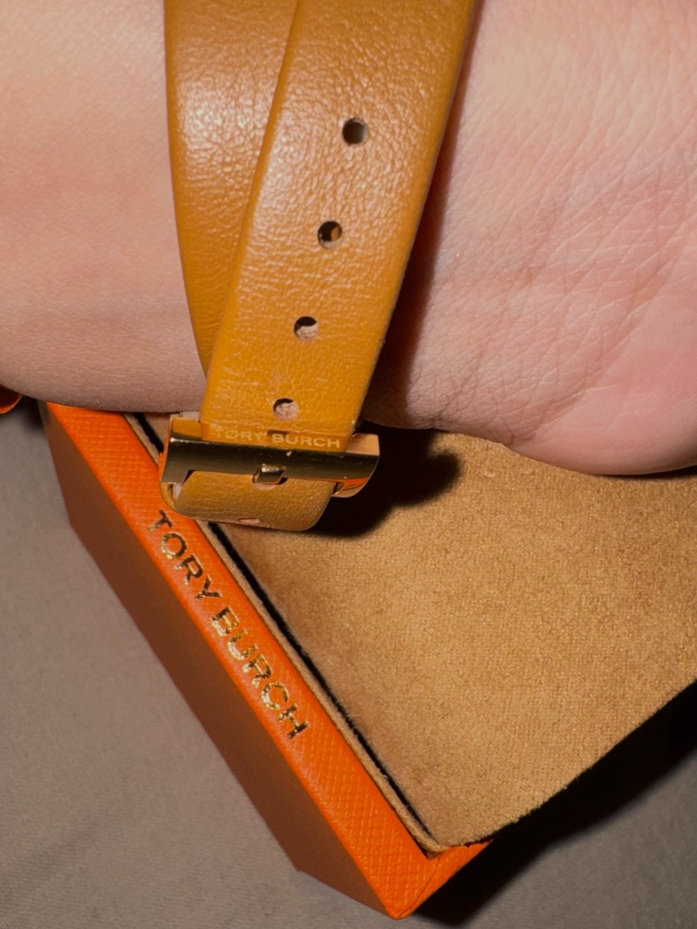 Tory Burch Camel Brown Wrap Watch - Picture 4 of 4